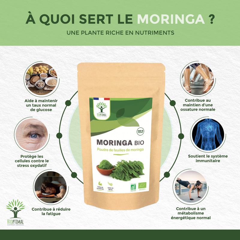 Bioptimal - Bio-Moringa-Pulver - Vegan