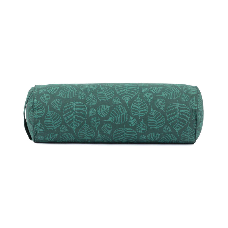 Yoga Bolster Maharaja, Bodhi Leaves, deep green, Dinkelh.