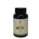 Eine dunkle Dose Ayurveda Specialist Noni Nahrungsergänzungsmittel mit 60 Vegacaps.