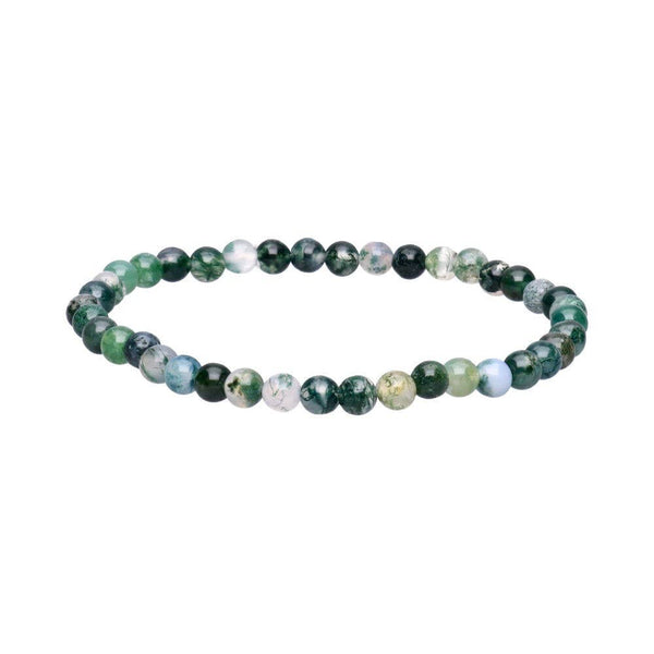 moss agate bracelet 4 mm