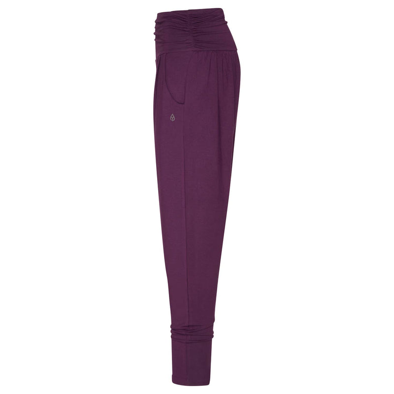 Yamadhi Loose Pants, bequeme Yogahose, Modal, deep purple S