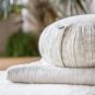 Bodynova – ZAFU Maharaja Collection meditation cushion, 32 x 13 cm, floral ecru