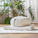 Bodynova – ZAFU Maharaja Collection meditation cushion, 32 x 13 cm, floral ecru