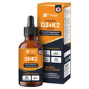 Vitamine D3 4000 UI + K2 MK7 25 µg I Gouttes liquides orange I Élevé