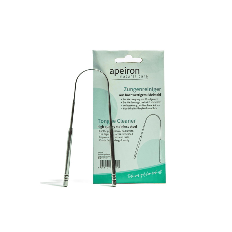 Gratte-langue Apeiron en acier inoxydable de haute qualité