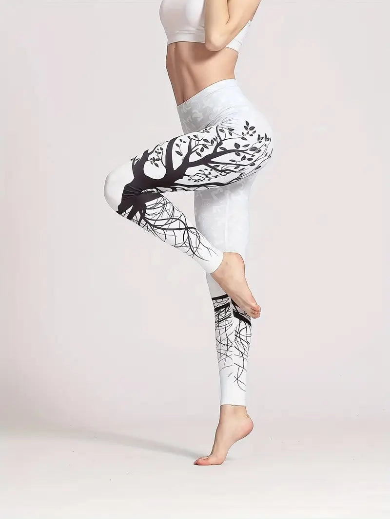 Yoga-Leggings mit hoher Taille und schönen Mustern