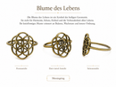 Messingring Blume des Lebens Grösse 51