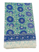 Blauer Blume Lunghi Sarong Tuch Baumwolle 180cm x 108cm