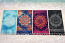 Jupe de plage en mousseline de soie style bohème, sarong, mandala