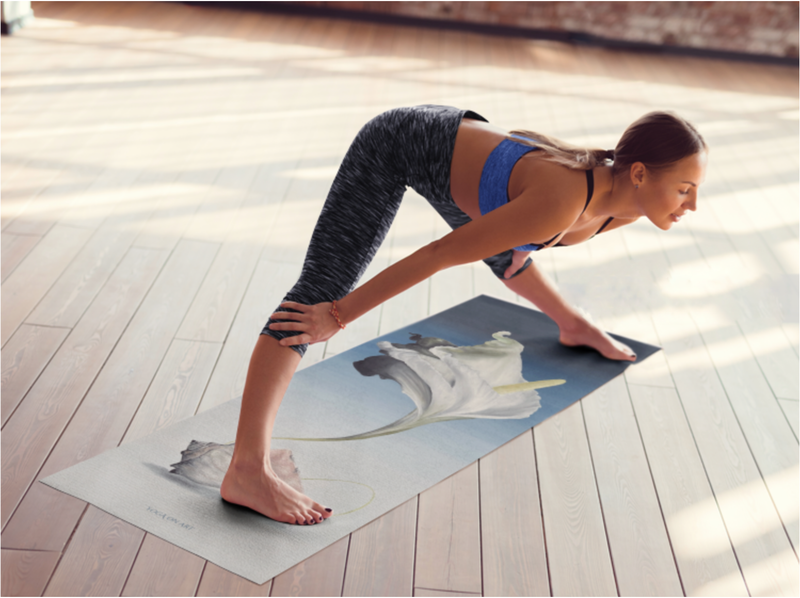 Yoga on Art Matte Cloud Flower – Premium Yogamatte aus Microsuede & Naturgummi