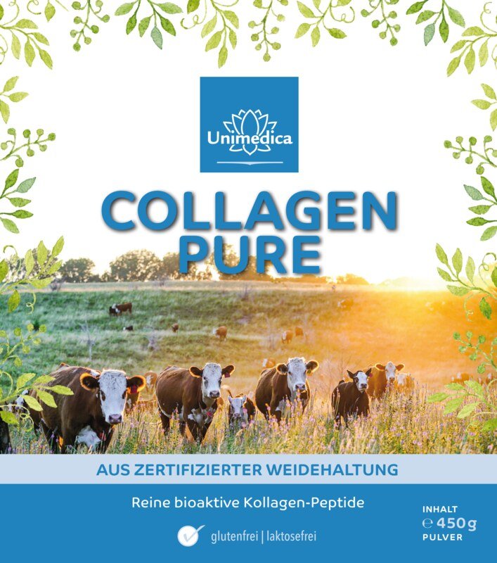 Collagen Pure - Kollagenprotein - aus zertifizierter Weidehaltung - 450 g Pulver - von Unimedica