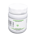 Weiße Plastikdose mit der Aufschrift 'Chyavanaprasam Herbal Supplement' von AVN Ayurveda Formulations, mit Produktdetails und Herstellerinformationen, auf weißem Hintergrund.