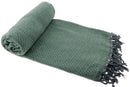 Hamamtuch Bird Eye Grün – Leichtes Baumwolltuch für Strand, Sauna & Yoga