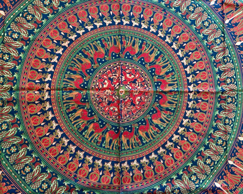 Tissu rituel, tissu mural, mandala 200x220cm