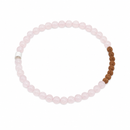 Rosenquarz Armband mit Rudraksha - Herzöffnung & Selbstliebe