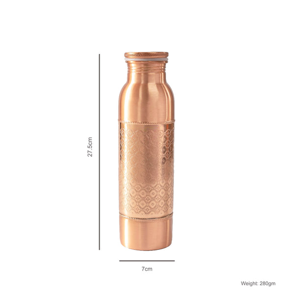 Mosaic copper bottle 900 ml