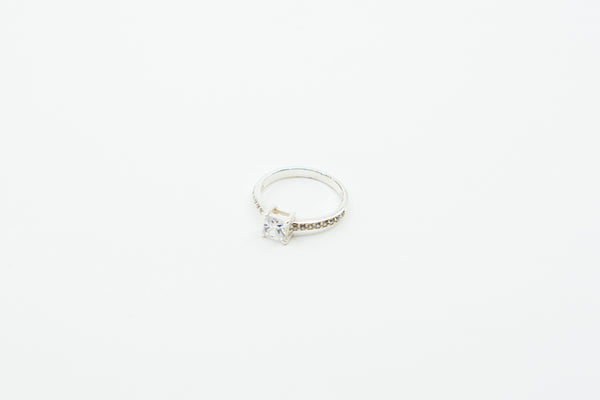 Silberring (⌀ 17 mm / Größe 58) – Verlobungsring aus 925 Sterlingsilber