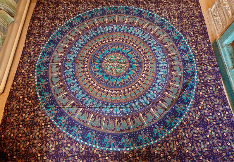 Tissu rituel, tissu mural, mandala 200x220cm