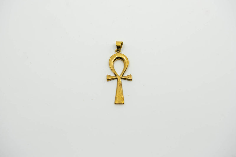 Grand pendentif rond en bronze Fleur de vie