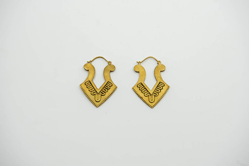 Earrings ornament garnet
