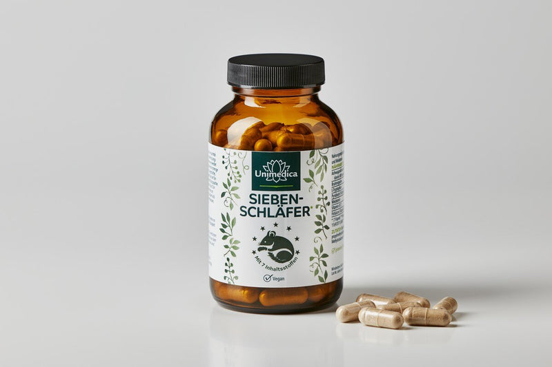 Loir - complexe avec mélatonine*, vitamines, L-tryptophane, Ashwagandha bio et Brahmi bio - 120 gélules - d'Unimedica