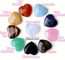 Ensemble de 10 cristaux en forme de cœur – Pierres précieuses naturelles polies pour le Reiki, la méditation et l'équilibrage énergétique – Assortiment de quartz rose et d'améthyste