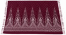 Tropechopf TR-50 Pfauenfeder Bordeuax Lunghi Sarong Tuch 160x115cm