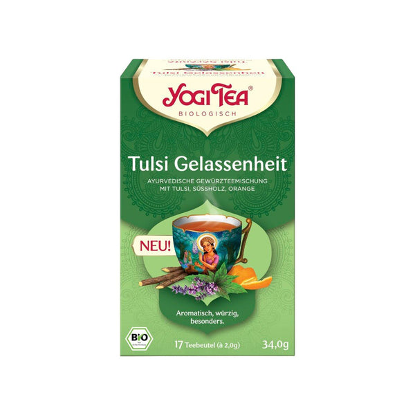 Yogi Tea Tulsi Gelassenheit mit Tulsi, Süssholz und Orange, EU Bio