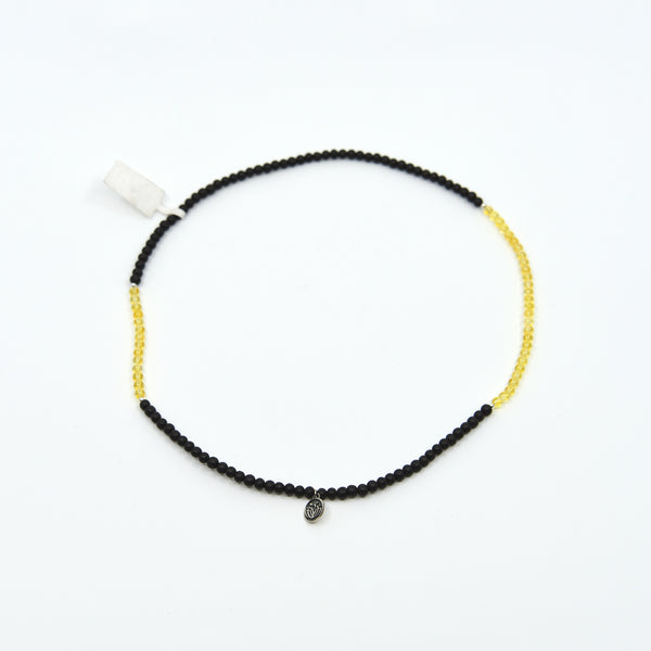 Mala short Ebony &amp; Citrine