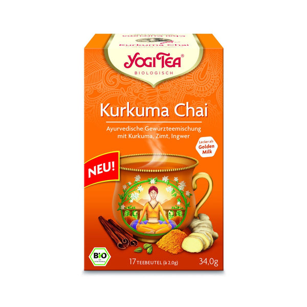 Yogi Tea Turmeric Chai, spiced tea, EU organic 17 pcs.