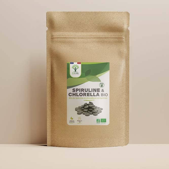 Bioptimal - Bio Spirulina- und Chlorella-Mix Tabletten - Bioptimal