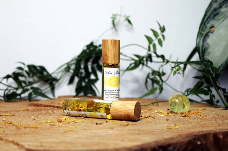 Ayamani Naturals - Solarplexus-Chakra-Öl mit gelbem Quarz und Kräutern