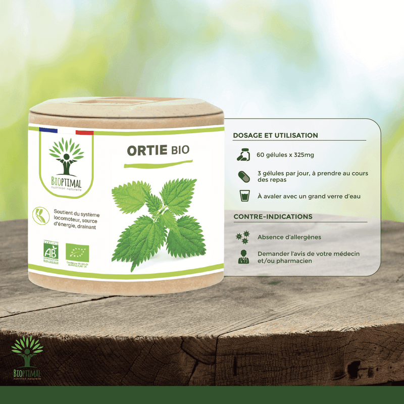Organic Nettle – Food supplement in capsules for joint health and drainage