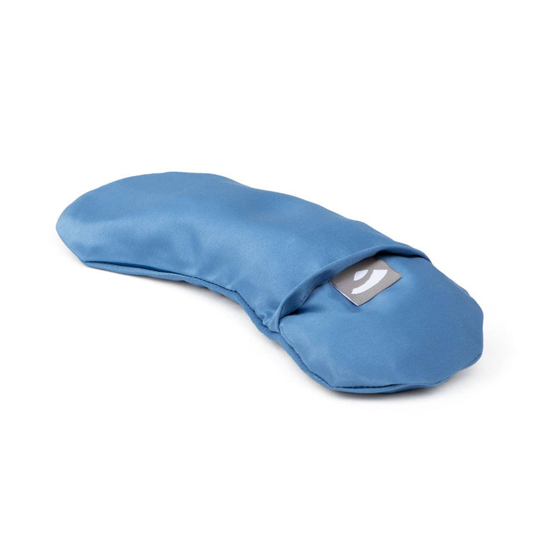 Yoga Eye Pillow OM With Lavender, Mako Satin Light Blue