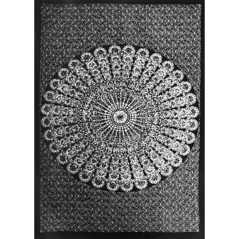 Floraler Mandala-Wandteppich Ritualtuch