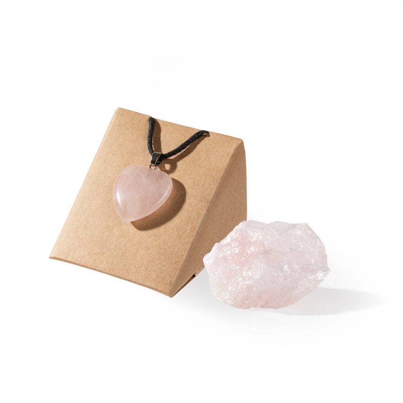 Myga Eco - Geode Gift Set - Rough Stone and Pendant, Choice of 3 Crystals