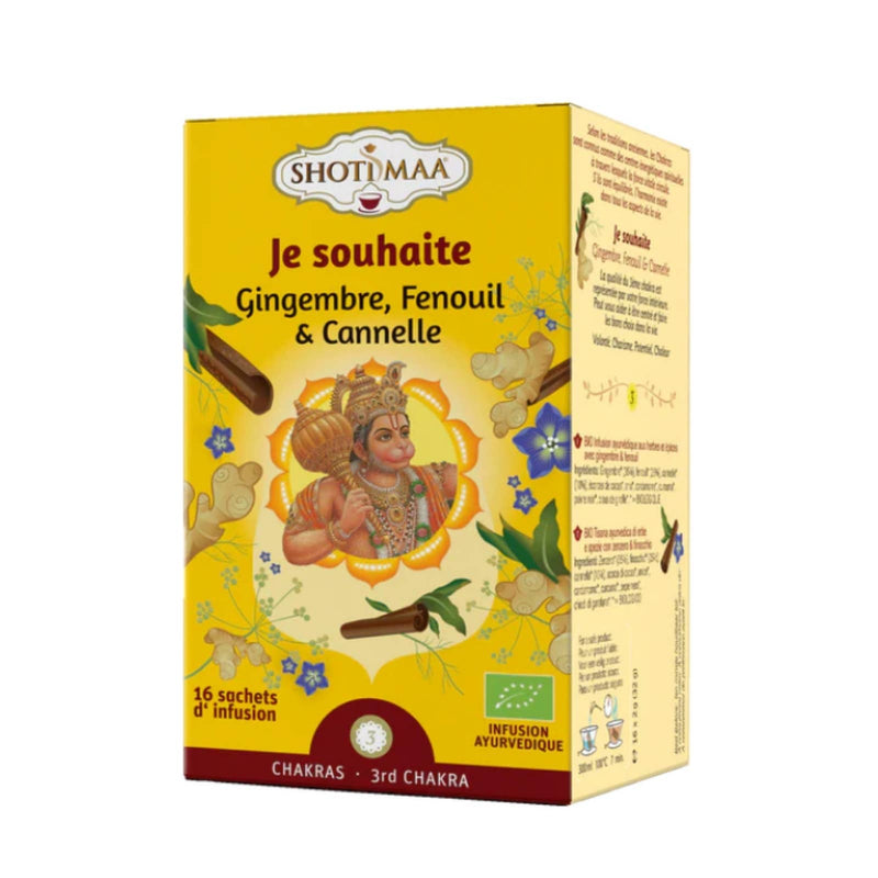 Bio-Kräutertee I WISH – würzig & warm mit Ingwer, Fenchel, Zimt & Gewürzen