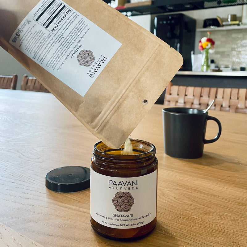 PAAVANI Ayurveda - Ayurveda-Kraut von Shatavari für Stress und hormonelles Gleichgewicht