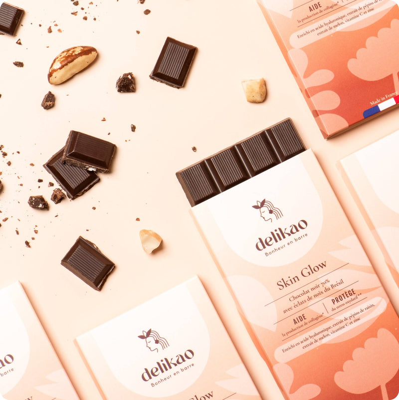 Skin Glow- Schokolade für schöne Haut 70% Paranüsse