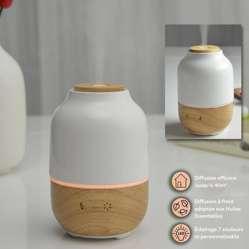 Zen'Arome - Essential Oil Diffuser Wood &amp; Ceramic Purisia