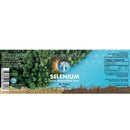 Eine flache Ansicht des vollständigen Produktetiketts für das Ancient Purity Selen-Nahrungsergänzungsmittel.