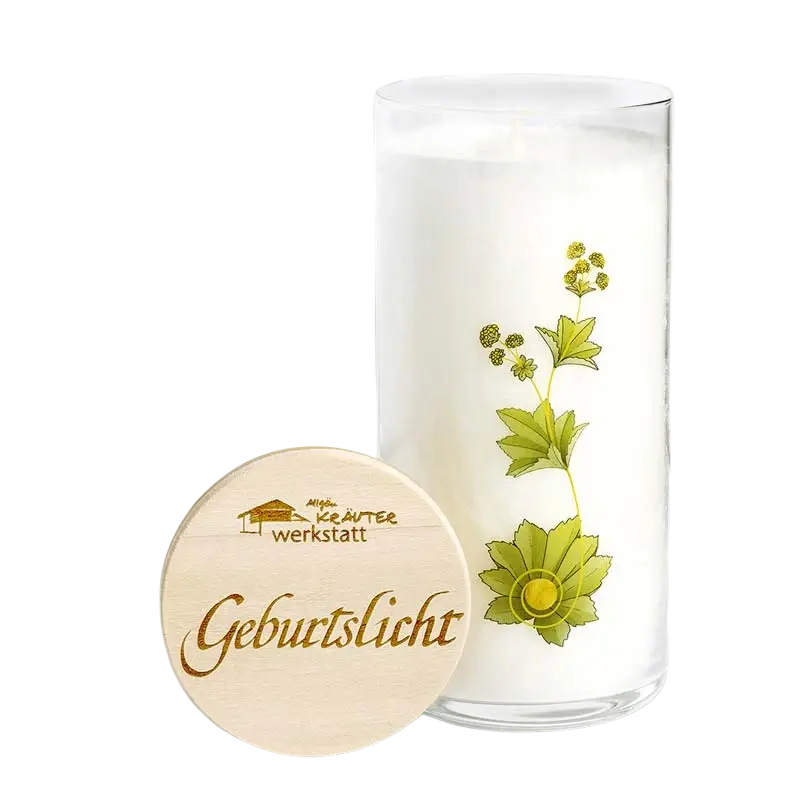 Achtsamkeitskerzen im Glas von Dessauer, für Frieden, Liebe und Dankbarkeit, mit sanftem Licht und beruhigender Atmosphäre.