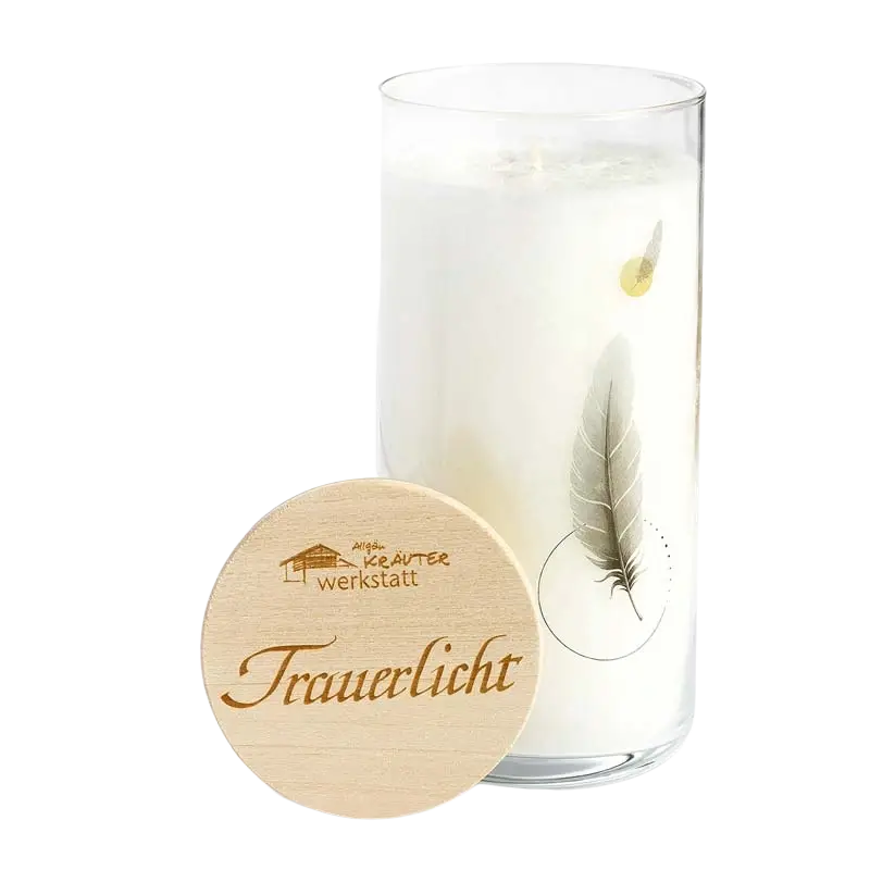 Achtsamkeitskerzen im Glas von Dessauer, ruhige Kerzen für Frieden, Liebe und Dankbarkeit, in einem eleganten Glasbehälter.