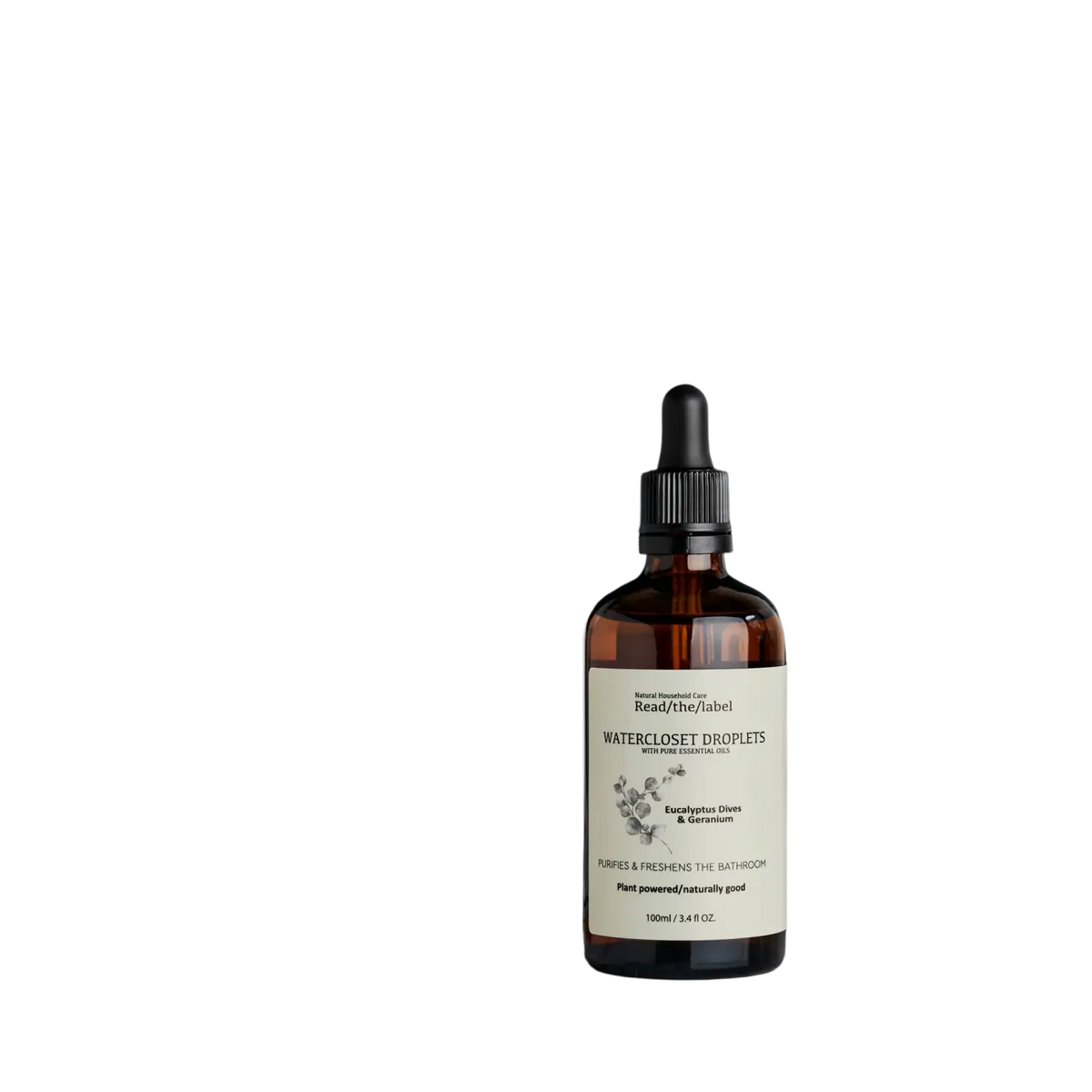 Ätherisches Eukalyptus- und Geranium-Wassercloset-Raumspray von readthelabellondon, 100 ml, natürlicher Toilettenduft, sprühfertig