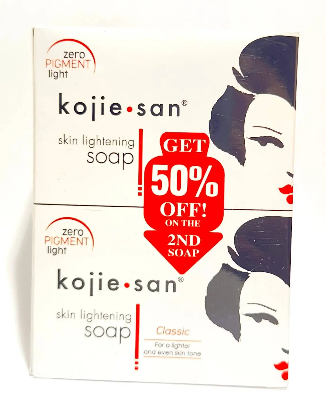 Afinity Care Kojie San® Hautaufhellende Seife Classic, 135 g, zwei Stück, natürliche Hautpflege in einer stilvollen Verpackung