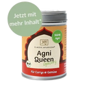 Bio Agni Queen Gewürz von Classic Ayurveda in zylindrischer Dose, aromatische Gewürzmischung für vielfältige Gerichte