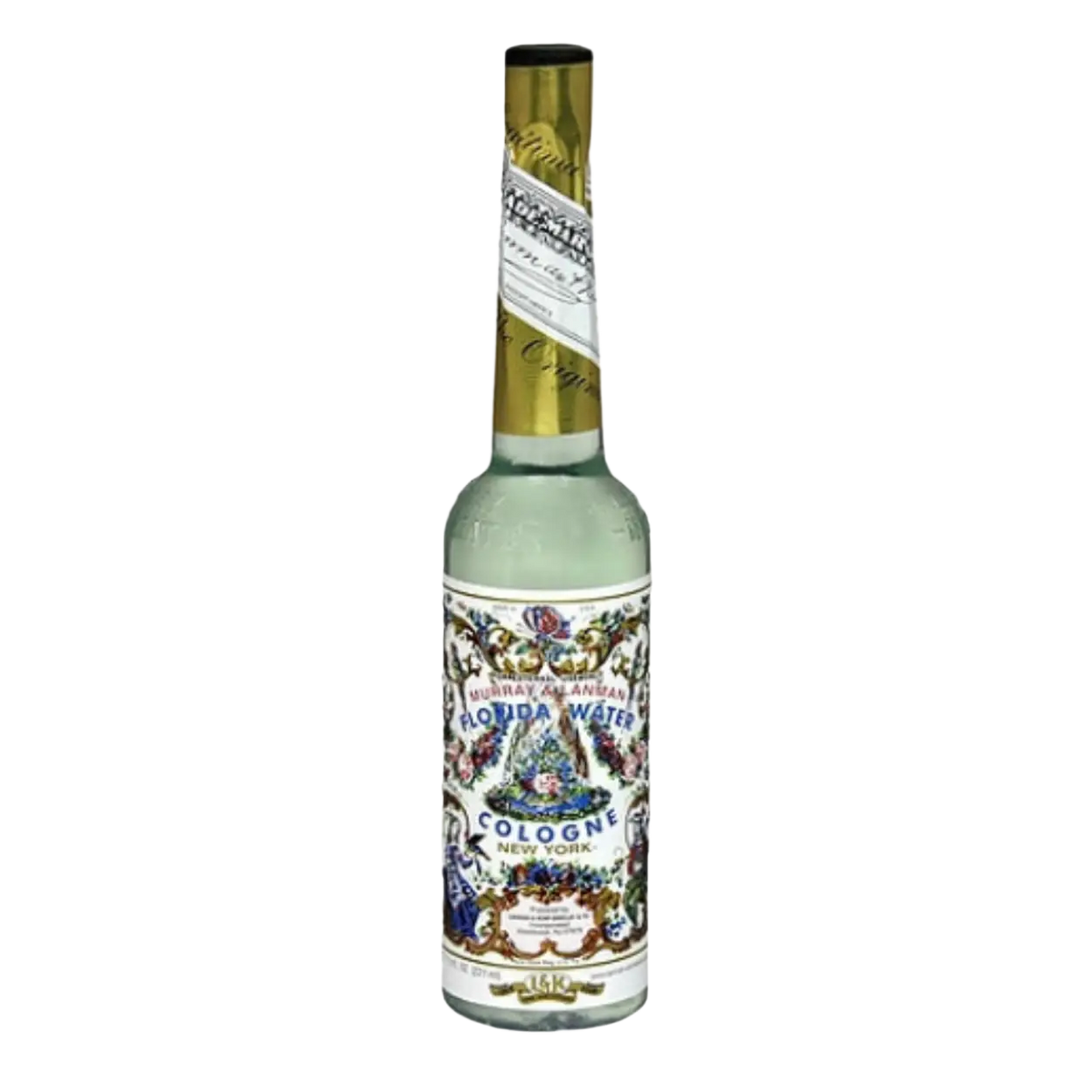 Flasche mit 221 ml Agua de Florida Cologne für den Körper, in einer Glasflasche von Green Tree Candle.