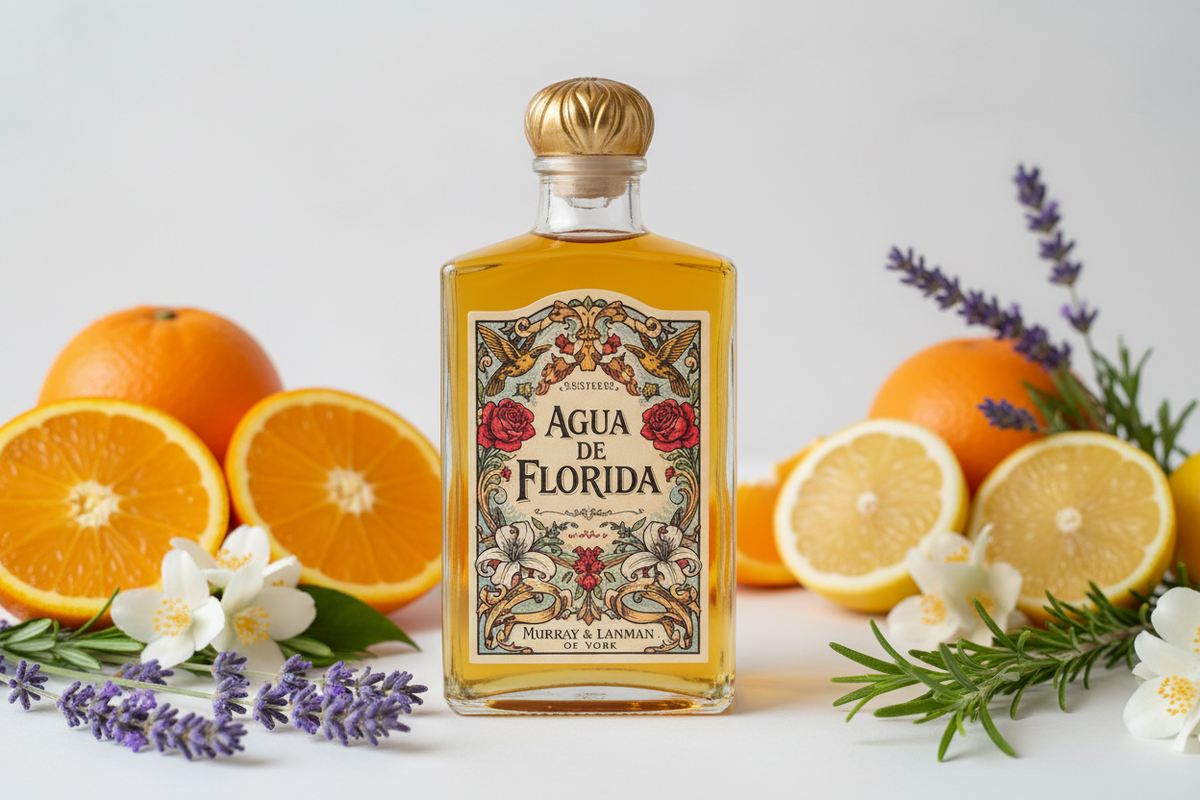 Agua de Florida Flakon mit Orangen, Zitronen und Lavendel für Aromatherapie