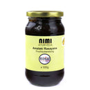 Ayurvedischer Amalaki Rasayana Fruchtaufstrich von AHG, 500 g, mit Vitamin C für Vitalität und Balance, in einem Glas.