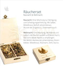 Hellholzbox mit zwei fächern gefüllt mit allgäuer räucherwerk raunacht und weihnacht für hippie rose moments of happiness